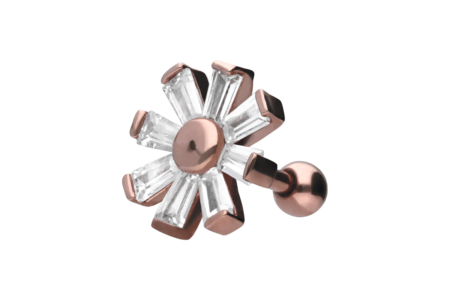 Chirurgenstahl Ohrpiercing KRISTALLBLUME ++SALE++
